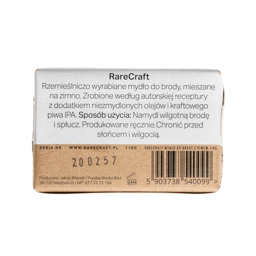 Mydło do brody PIWNE RareCraft 110g Marka RareCraft