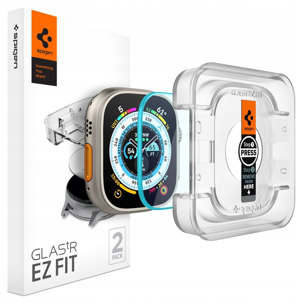 Szkło hartowane do Apple Watch Ultra 49MM Spigen Glas.tr "ez Fit" 2-Pack