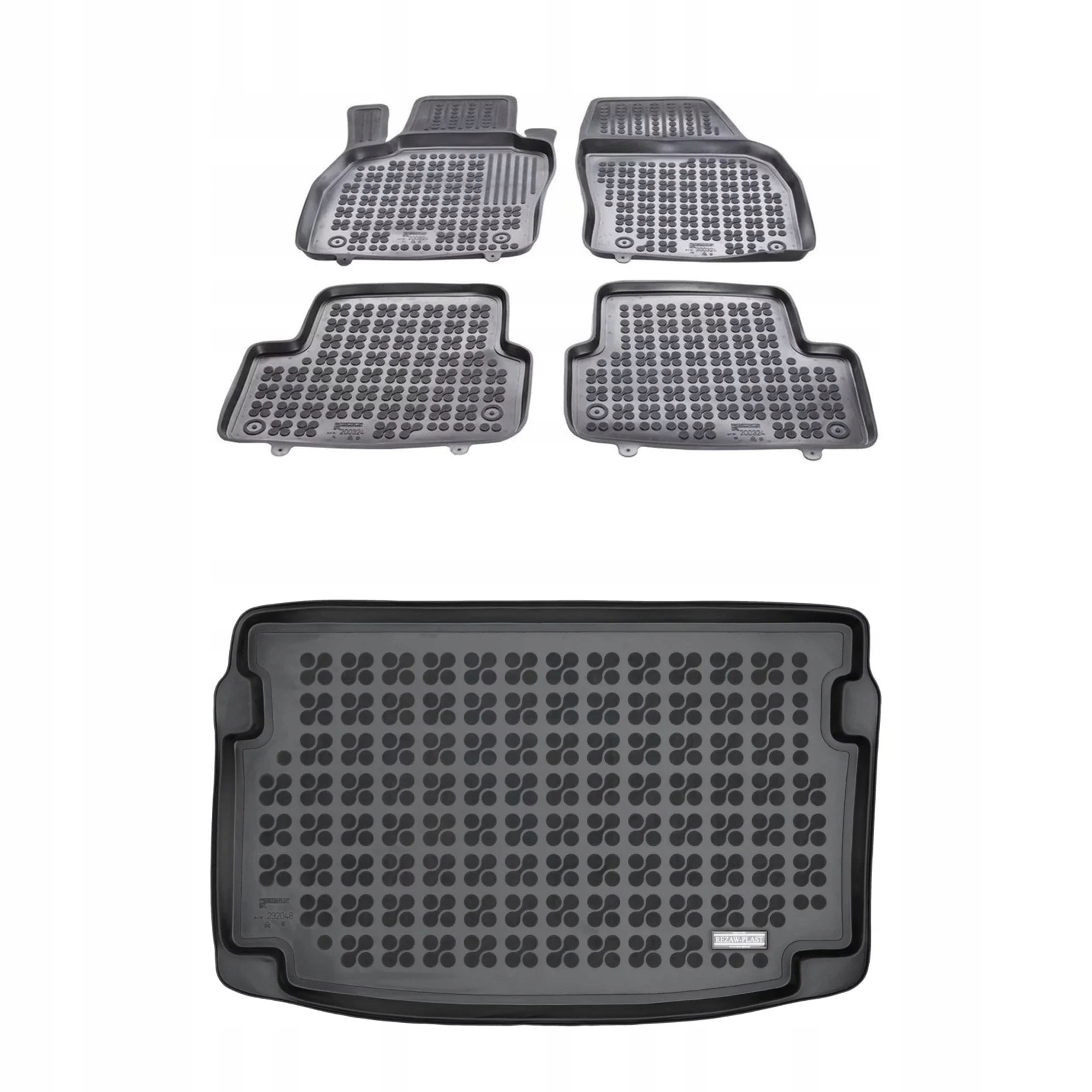 Gumová sada pre koberce a rohože Audi A1 II Gb od roku 2018, horná podlaha batožinového priestoru