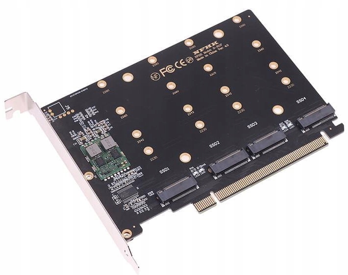 adapter PCI-E x16 na 4 dyski SSD M.2 Nvme 4x32Gbps Kod producenta adapter