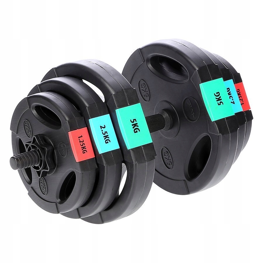 Sztangielki Hantle Regulowane Do Treningu 2x20 kg Długość całkowita 50 cm