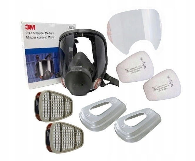 Maska Pełna Lakiernicza 3M 6800 filtry 6051 Zestaw