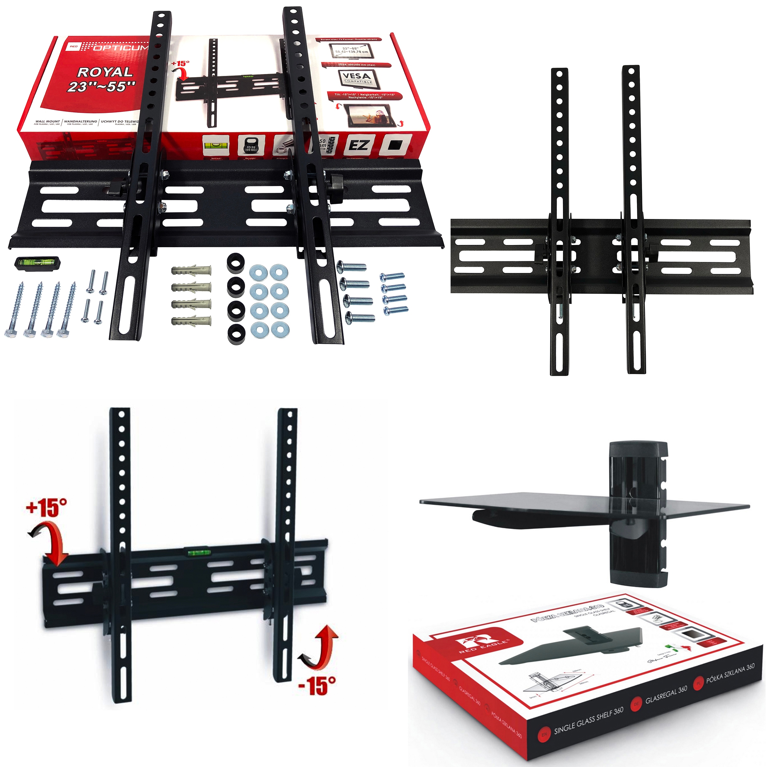 

Uchwyt Tv Mocny Regulowany Wieszak 23-55 półka