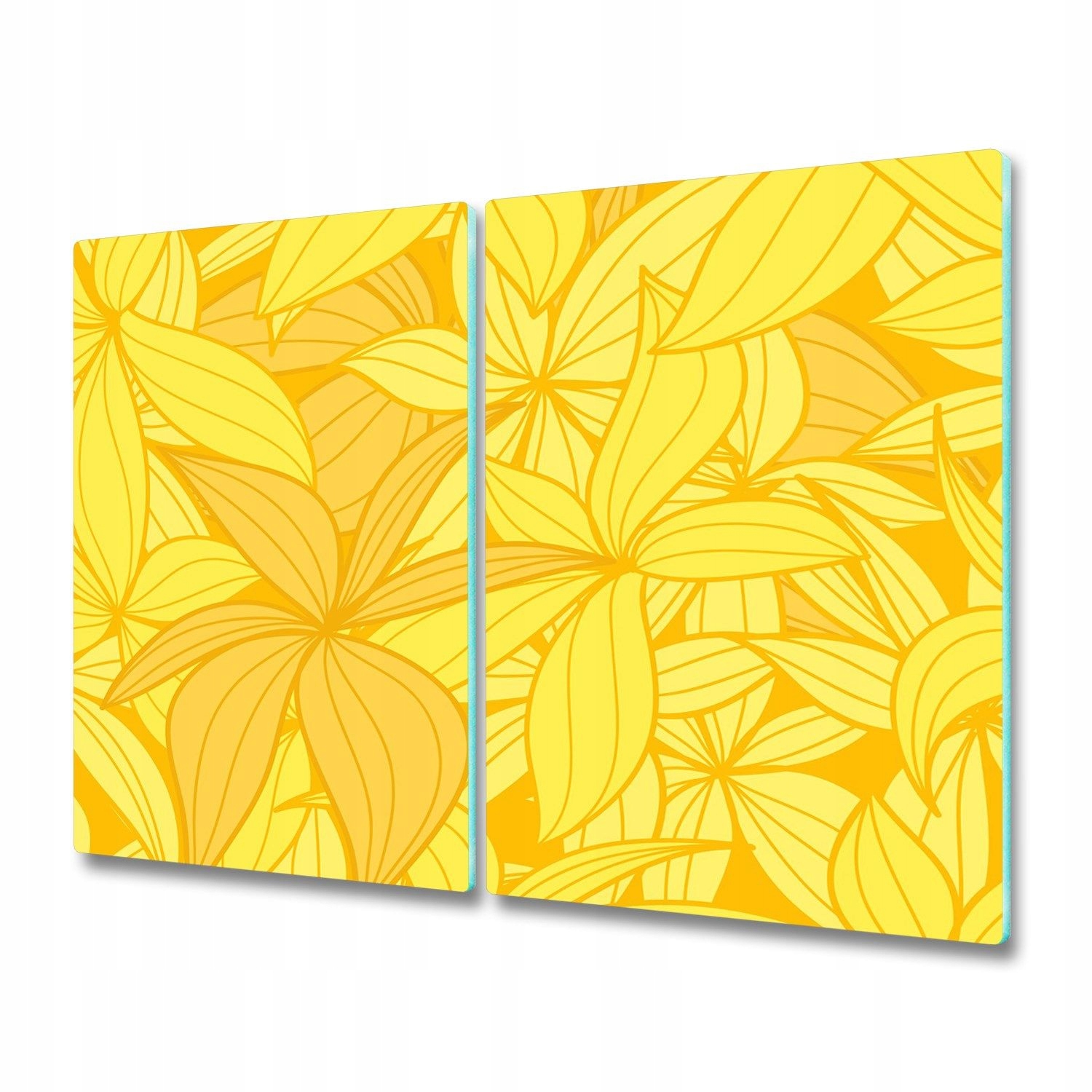 

Deska szklana płyta do kuchni Żółte kwiaty 2x30x52