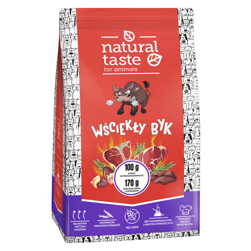 Natural Taste Wściekły Byk Dolina Karma suszona sucha dla psa 5 kg