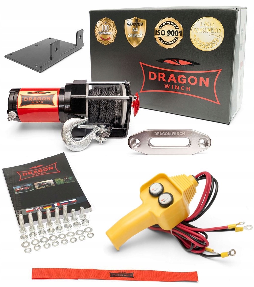 1.4T Elektrický Vytahovač 12V syntetické lano quad pluh quada atv pilot