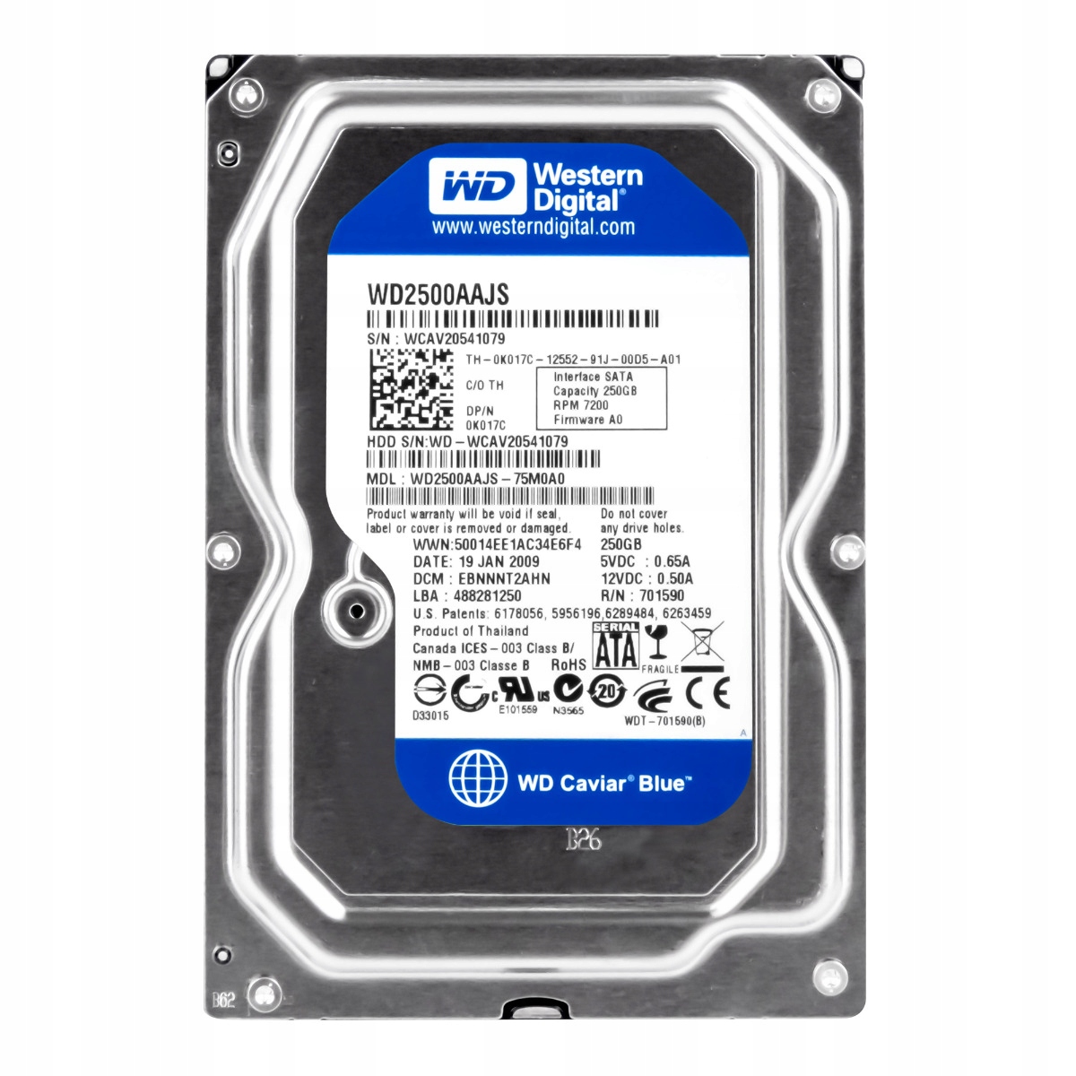 Dell 0K017C 250GB 7.2K 8MB Sata II 3.5'' WD2500AAJS