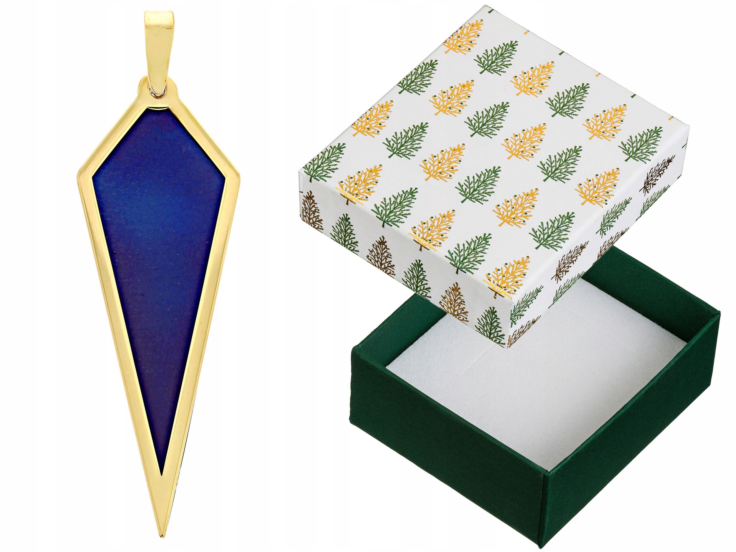 Velký stříbrný pozlacený přívěsek s titanem Stříbrný pozlacený přívěsek 925