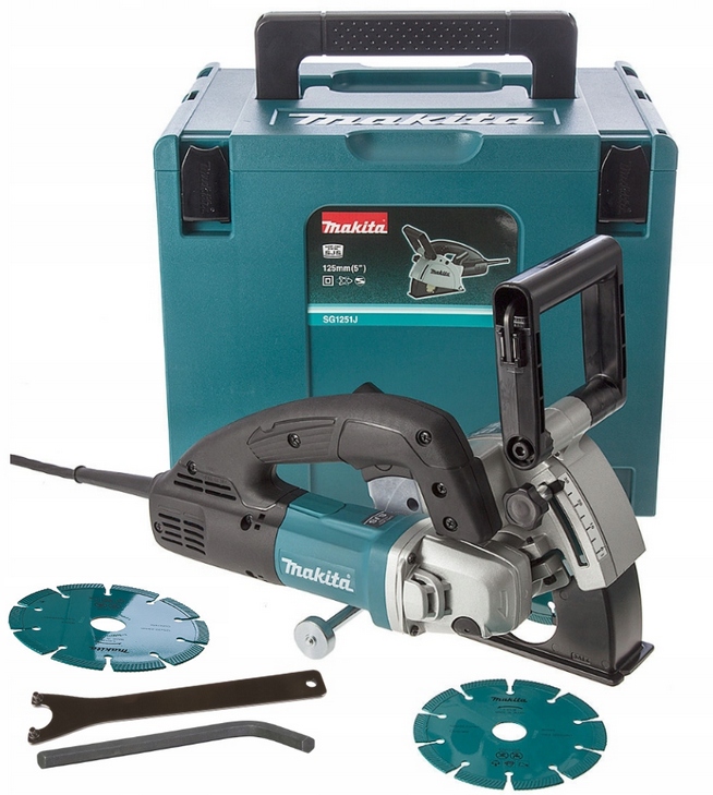 Sieciowa bruzdownica do rowków Makita SG1251J, 1400W 125x22,23mm