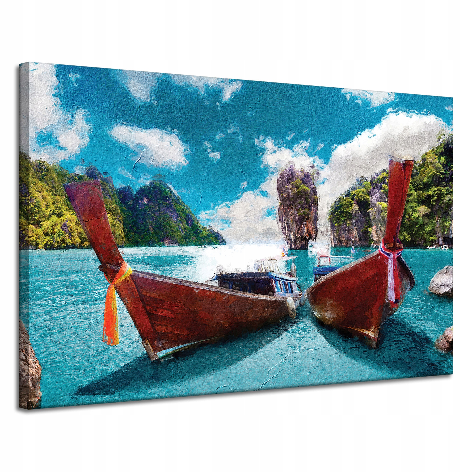 Obraz na plátně Lodě na břehu Voda Hory 120x80 cm