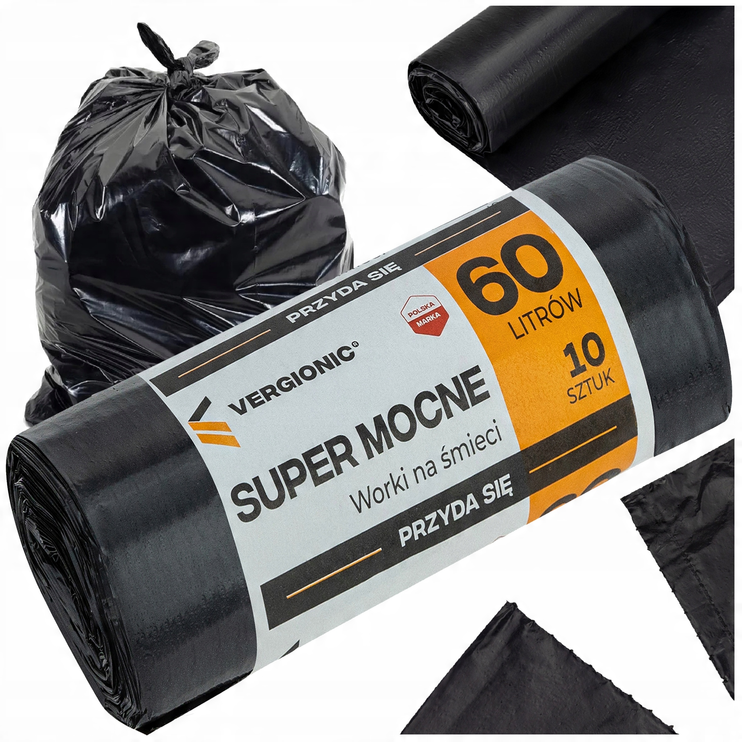 

Worki na śmieci 60l uniwersalne Vergionic 10 szt.