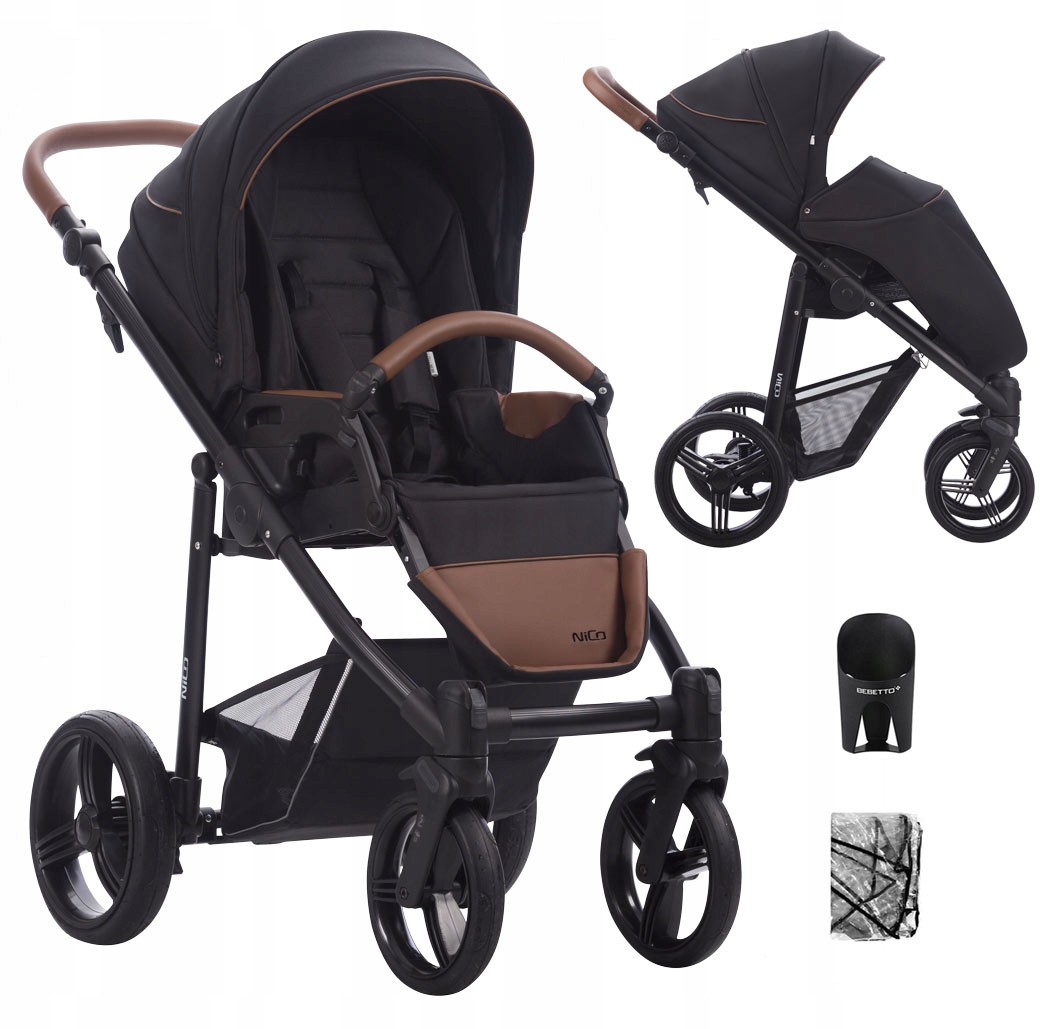 WÓZEK SPACEROWY BEBETTO NICO FOLIA UCHWYT KOLOR 04