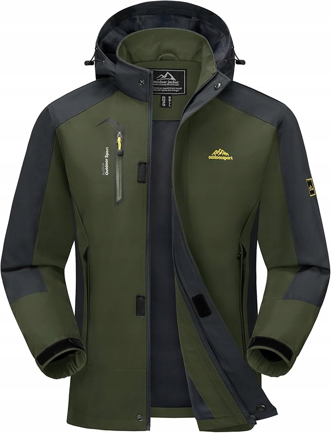 Magcomsen kurtka męska softshell zielono czarna rozmiar S // Z5