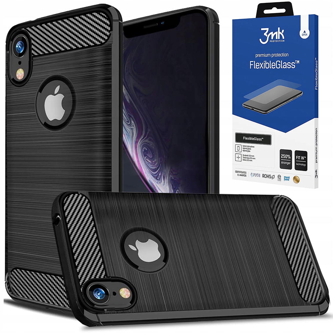 

Etui do Iphone Xr, Slim Armor Case Szkło 3MK