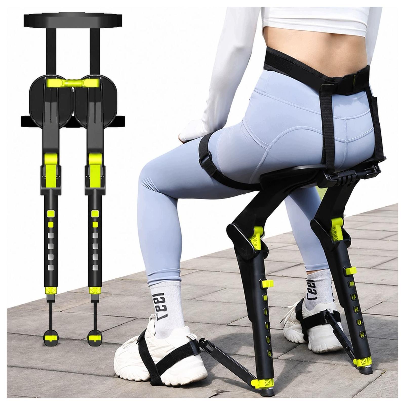 Krzesło Podróżne Składane Ergonomiczne Na Nogi Przenośne Kempingowe Do Lasu