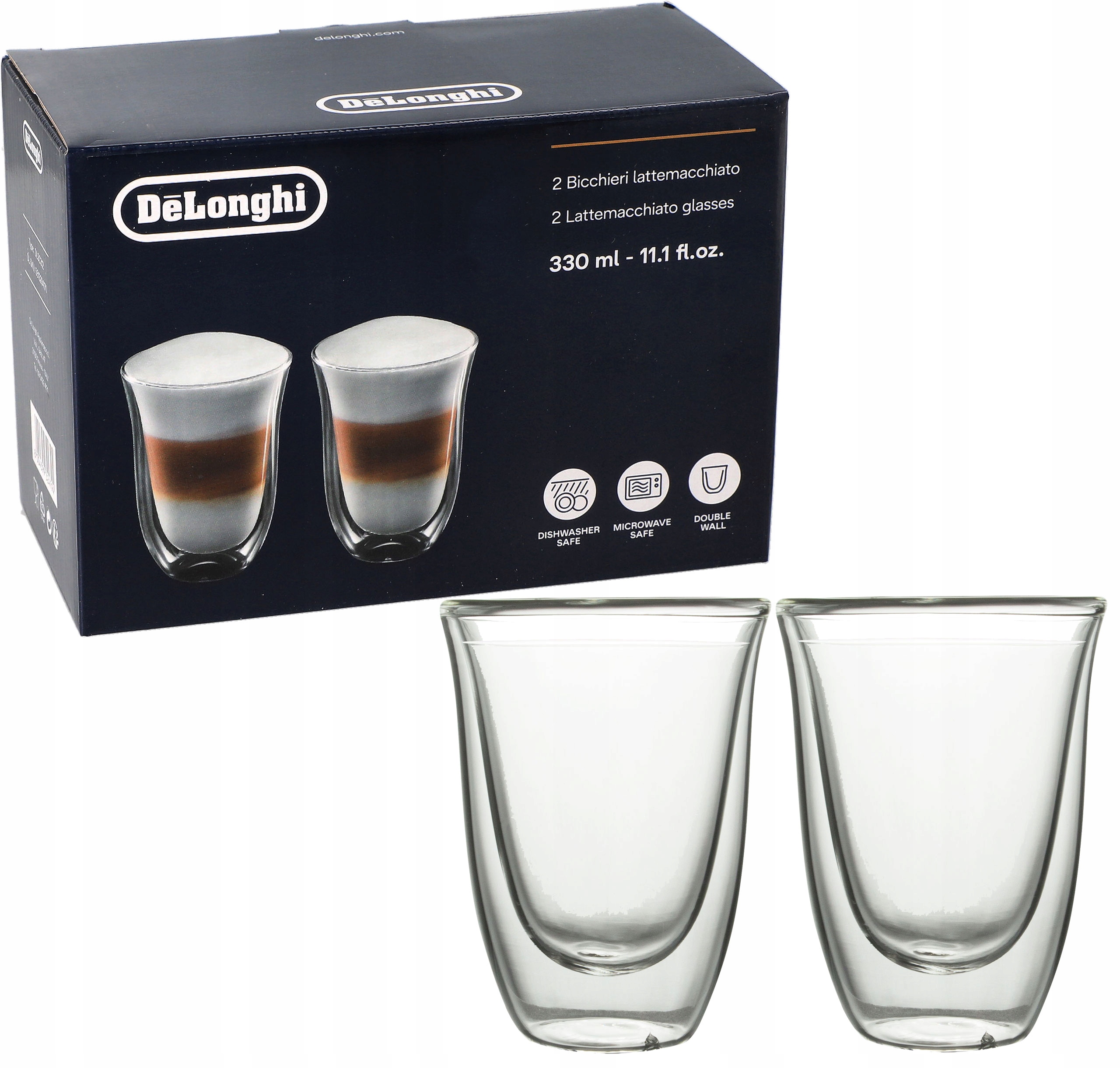 Szklanki termiczne Delonghi do Macchiato 330ml