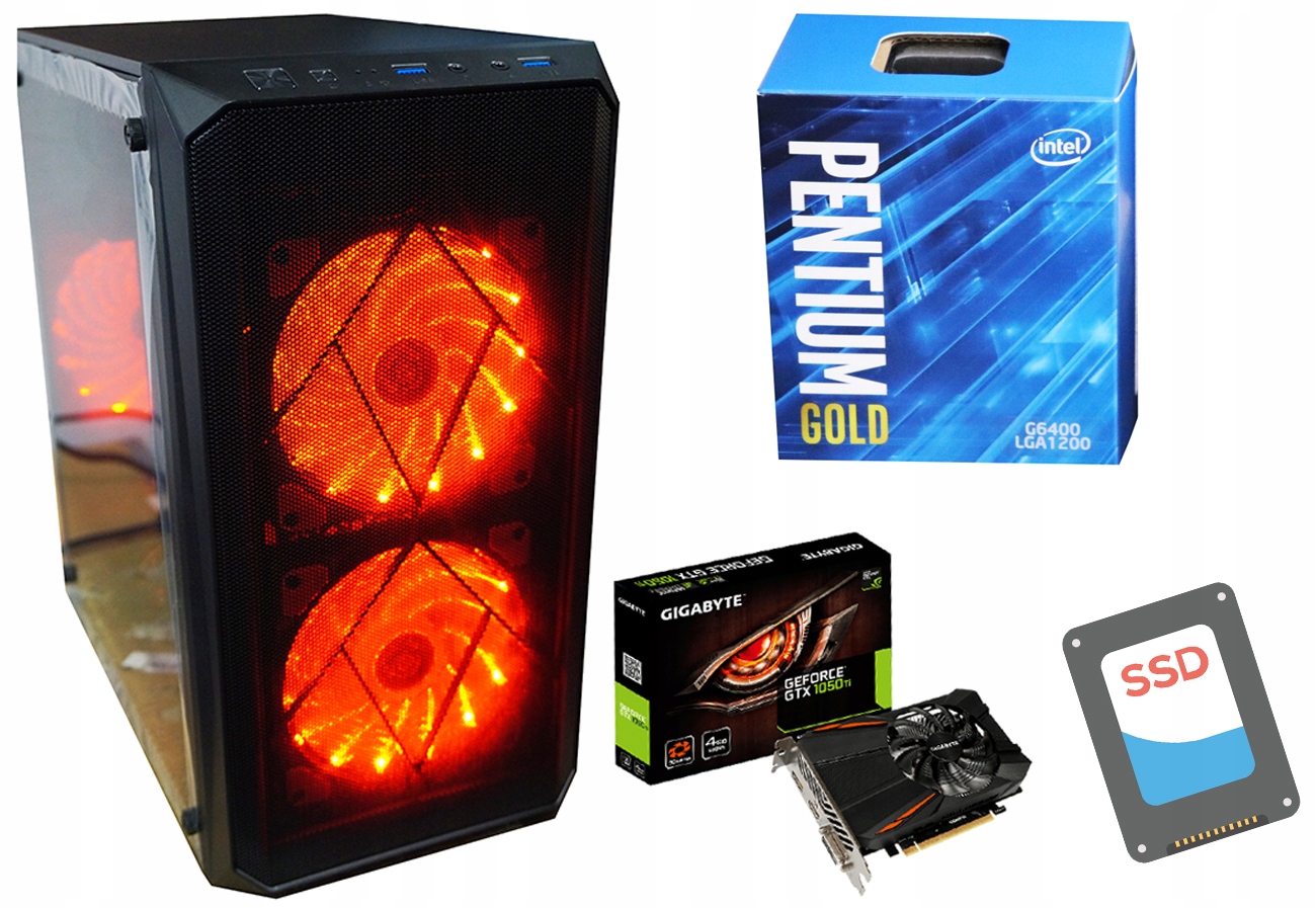 Počítač Pro Hru 4x4 Ghz Geforce GT1050Ti Ssd 16GB