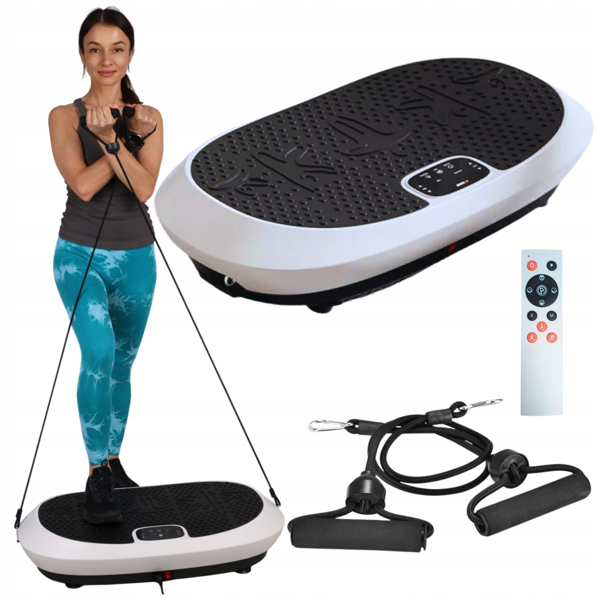 Vibrační vibrační plošina masážní přístroj na tělo s lany a bolestmi páteře 200 W