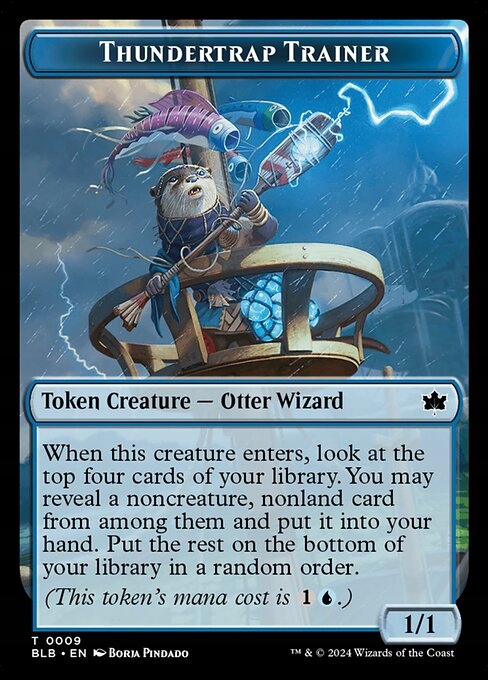 MtG: Thundertrap Trainer Token (Blue 1/1) (BLB)