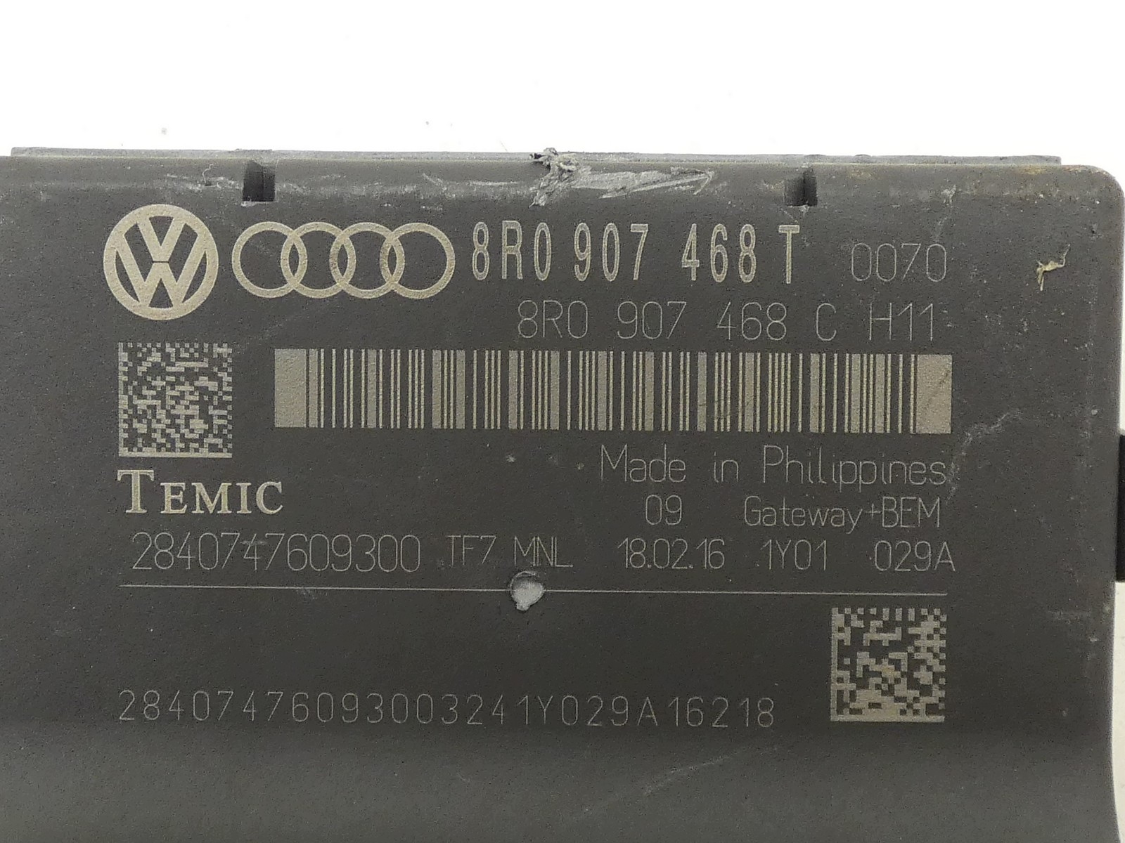 module control unit GATEWAY AUDI A4 B8 A5 8T LIFT Q5 8R 8R0907468T