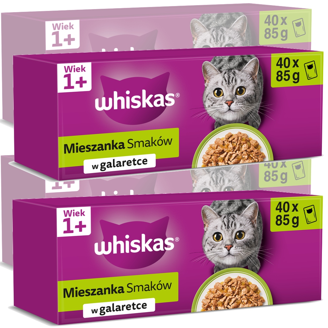 Whiskas Adult Mieszanka Smaków 160x85g Mokra Karma Dla Kota W Galaretce