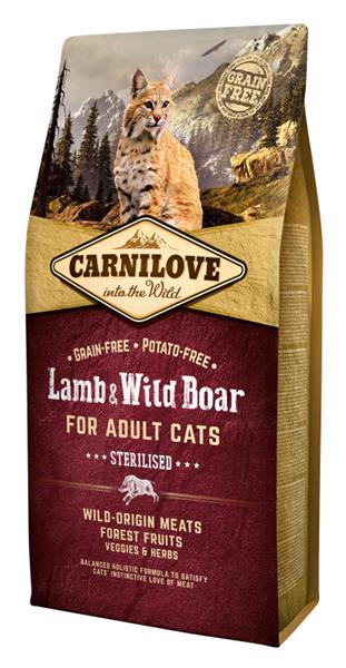 Levně Krmivo Carnilove Sterilised Adult Cats Lamb & Wild Boar 6kg