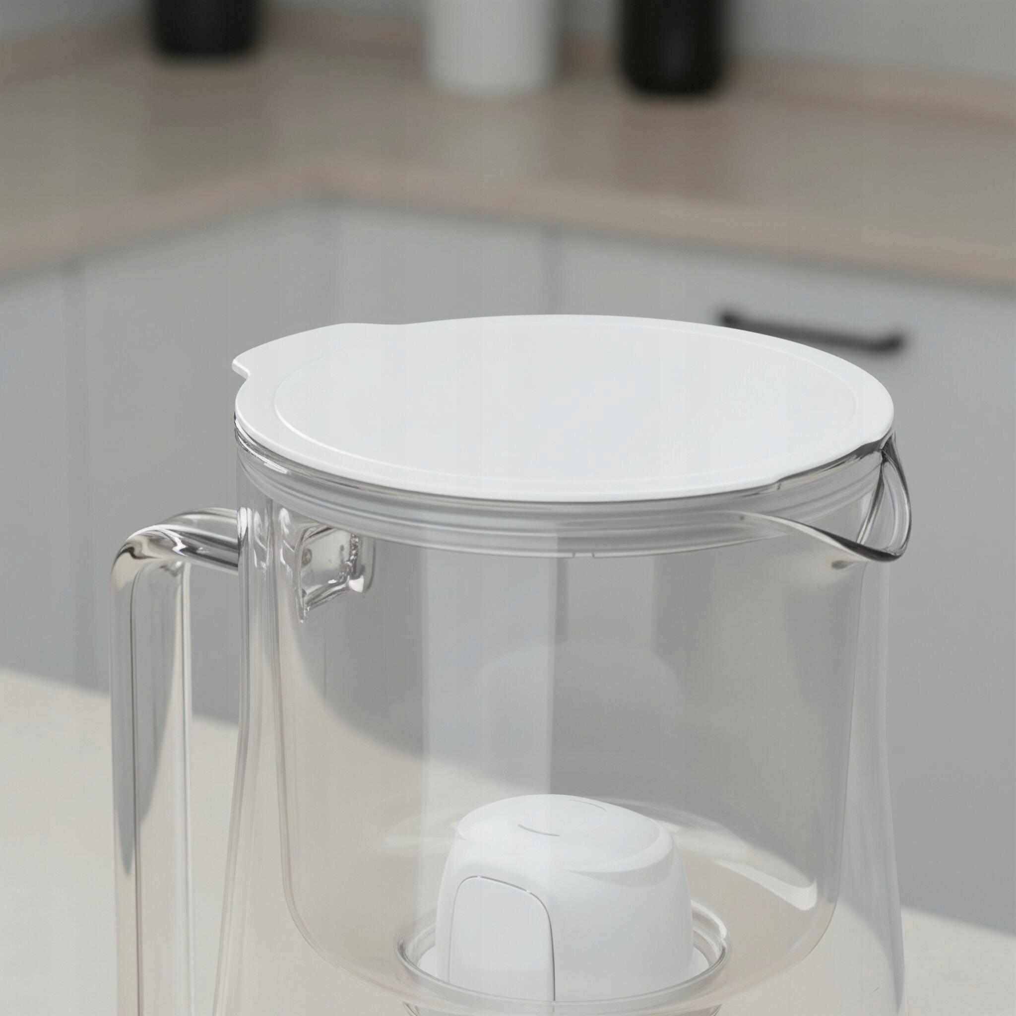 Üvegszűrő kancsó AquaFloow ClassGlass 3l + 10x vízszűrő Alapszín fehér