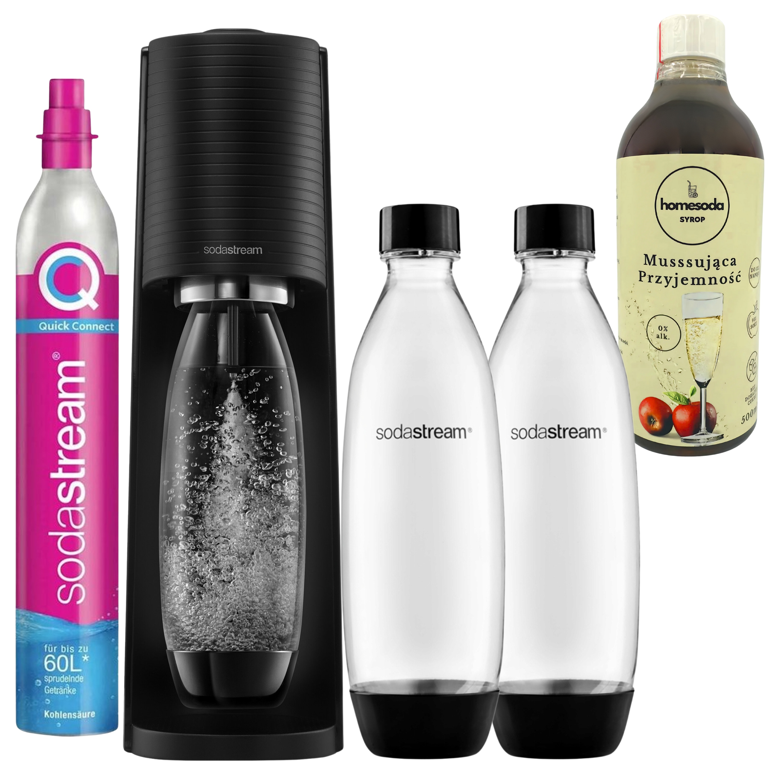 SodaStream Terra Výrobník sódy 2 fľaše sirup s príchuťou šampanského