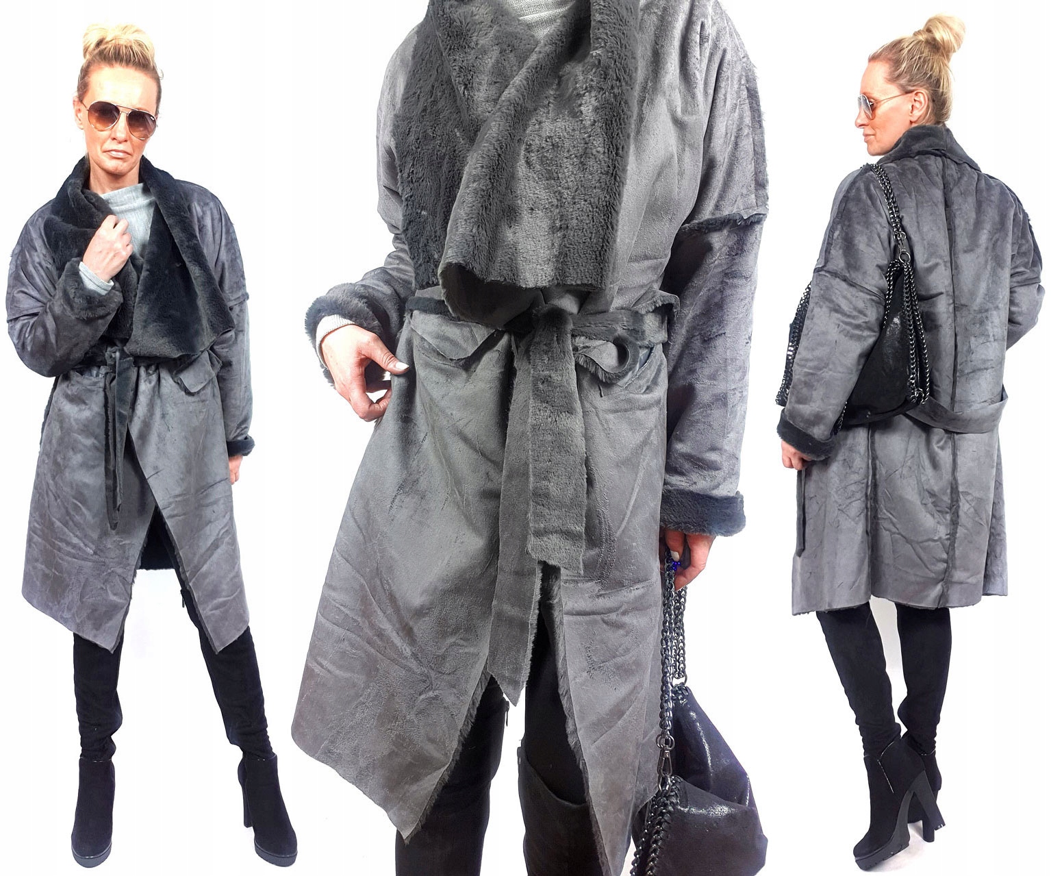 

Płaszczyk Futerko Eko Kożuch Zimowy Futro Luxury