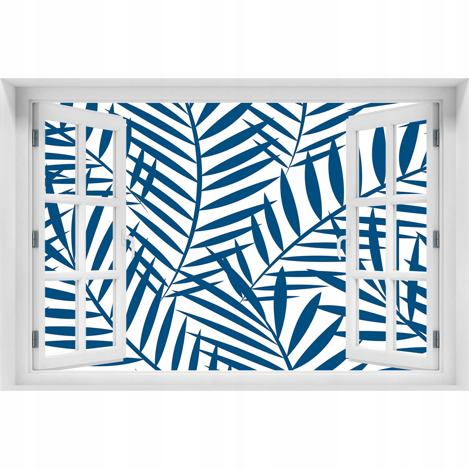 

3D Okno Naklejka na ścianę Liście palmy 90x60