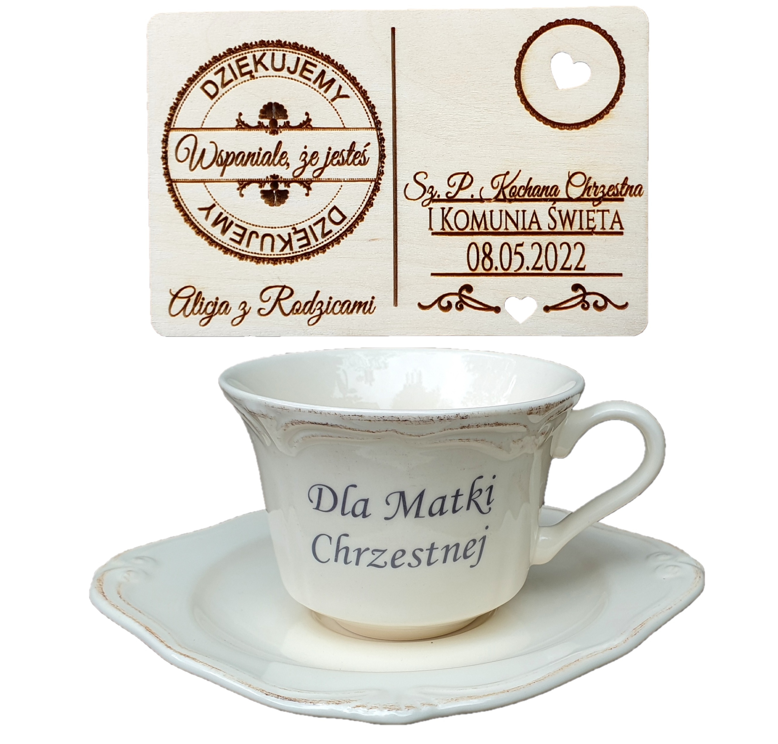 

Podziękowanie dla Chrzestnych Filiżanka,magnes