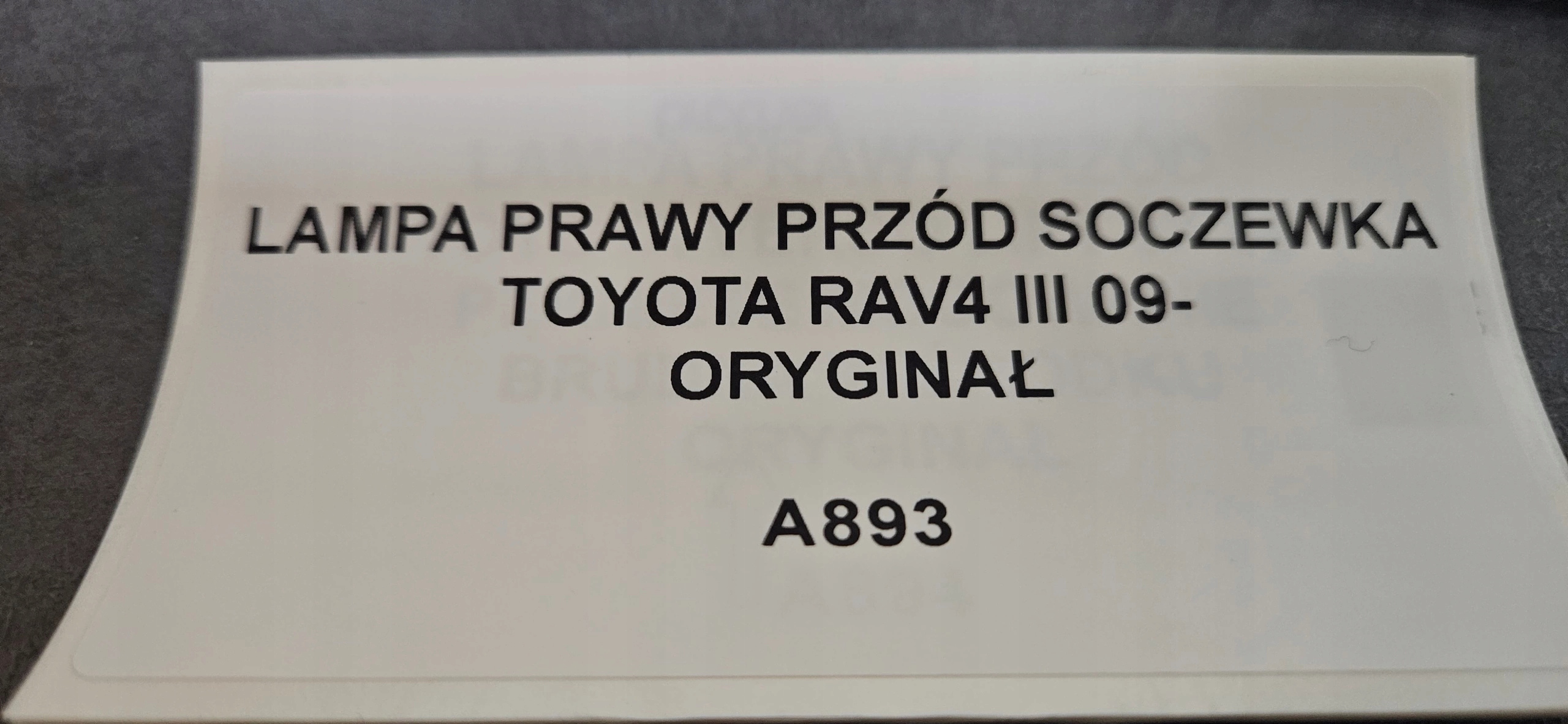 light right front lens TOYOTA RAV4 III 09