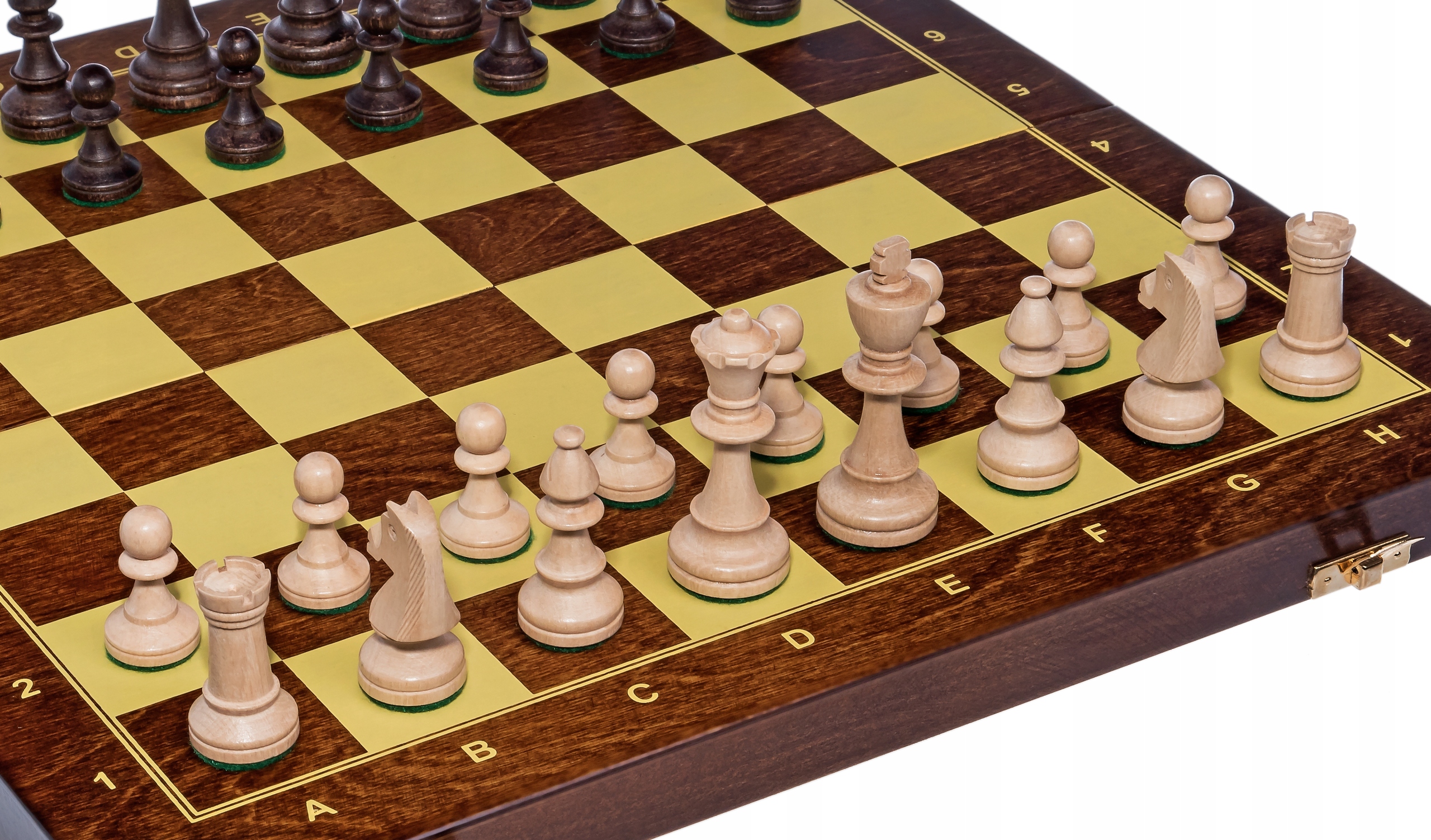 SZACHY TURNIEJOWE DREWNIANE DRUKOWANE DUŻE 40 cm Czas rozgrywki Dłuższy niż 2 godziny