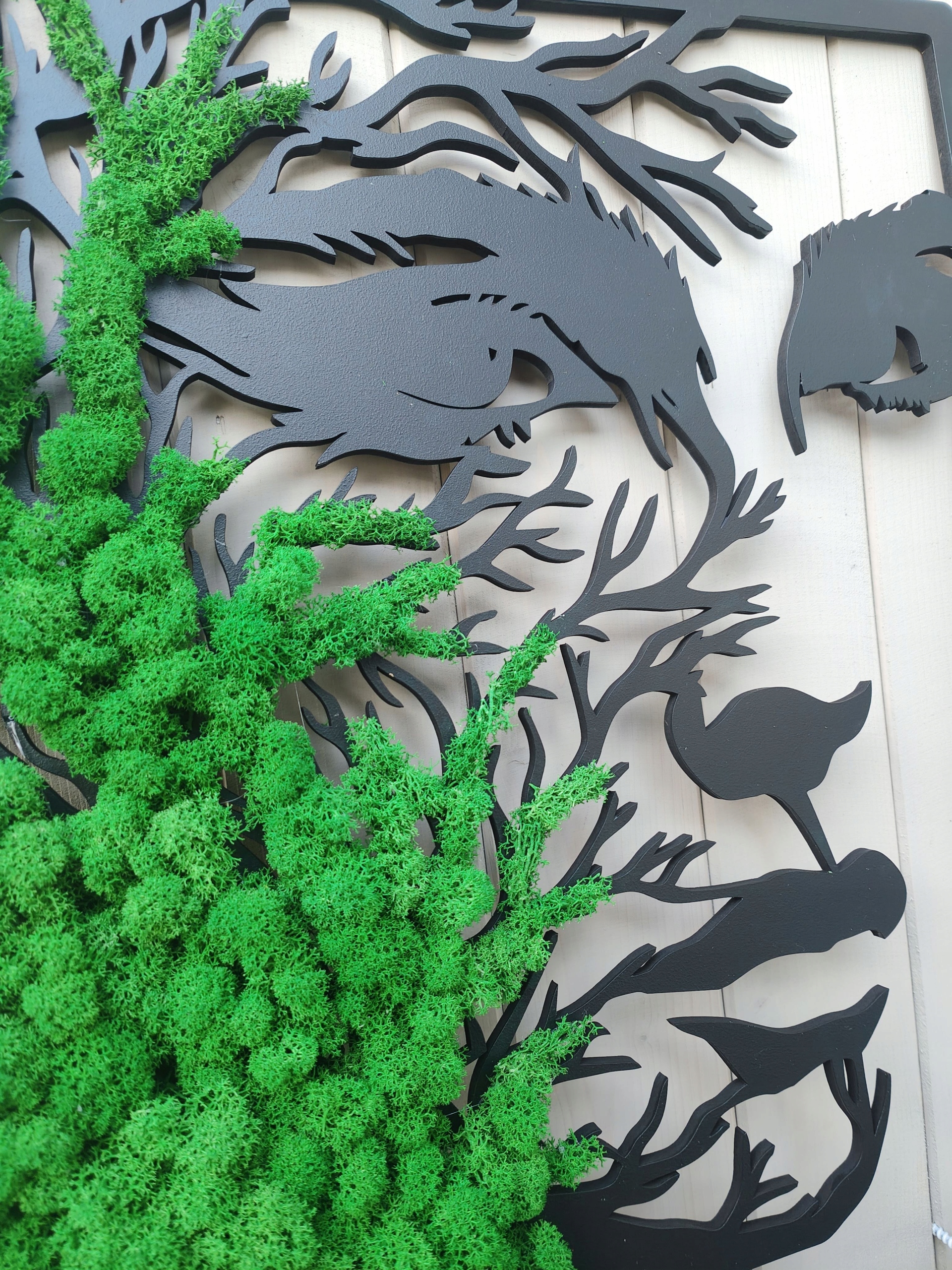 Obraz z mchem chrobotkiem KOBIETA DRZEWO 50cm MECH CHROBOTEK dekoracja 3d Rodzaj mech chrobotek