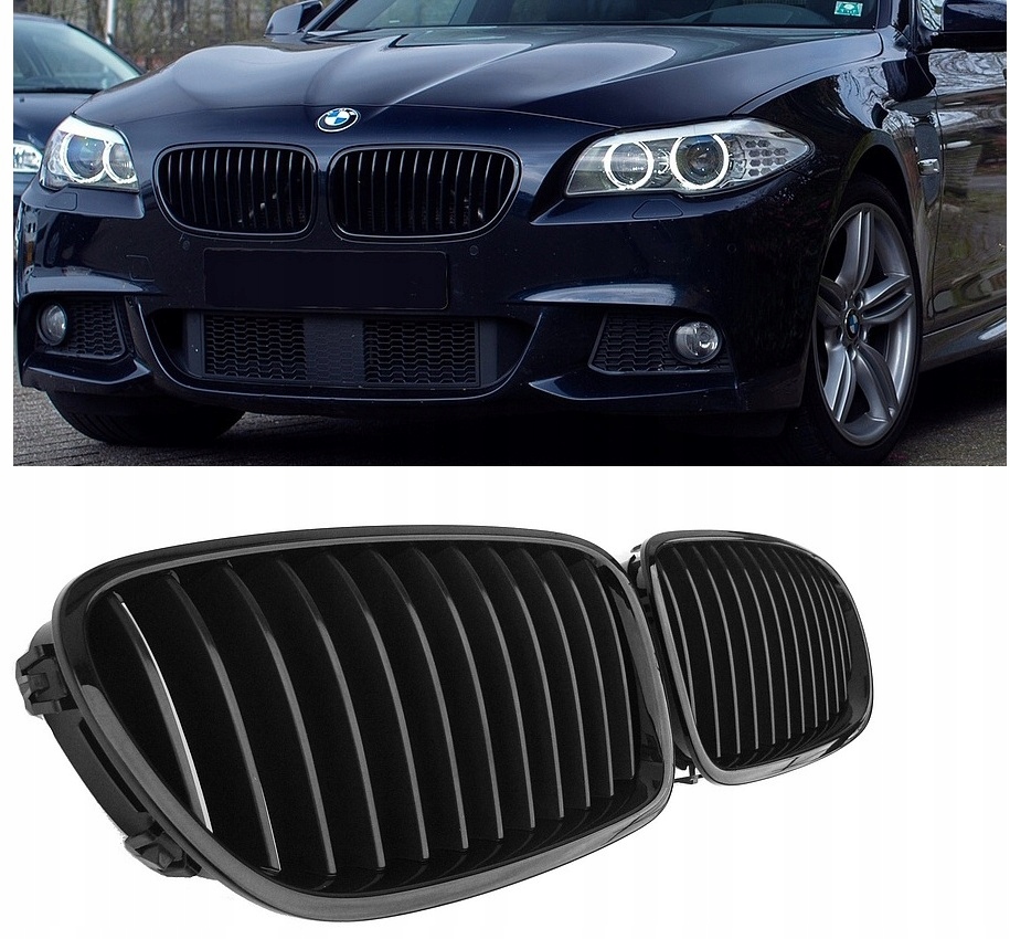 Grill nerki czarny połysk BMW F10 F11 M-PAKIET