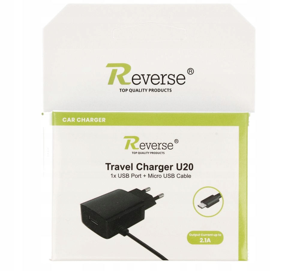 

Ładowarka sieciowa Reverse U20 2.1A 1XUSB+ Micro 1