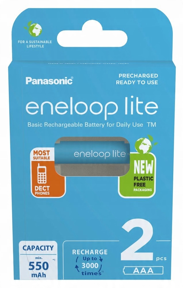 

2 x akumulatorki Panasonic Lite R03 /aaa 550mAh