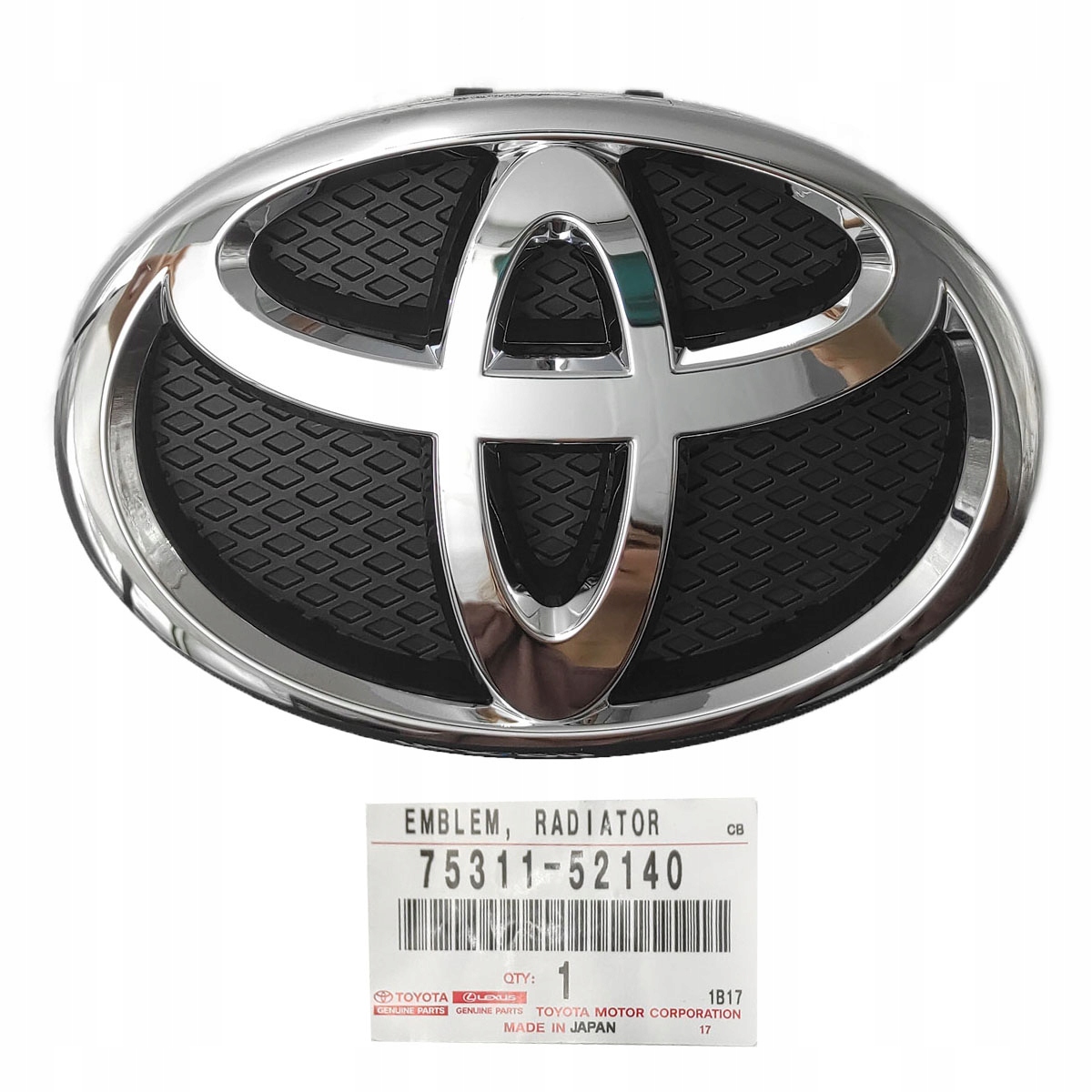 75311-52140 - ЕМБЛЕМА ЗНАЧОК КАПОТА TOYOTA YARIS 06-ОРИГІНАЛ