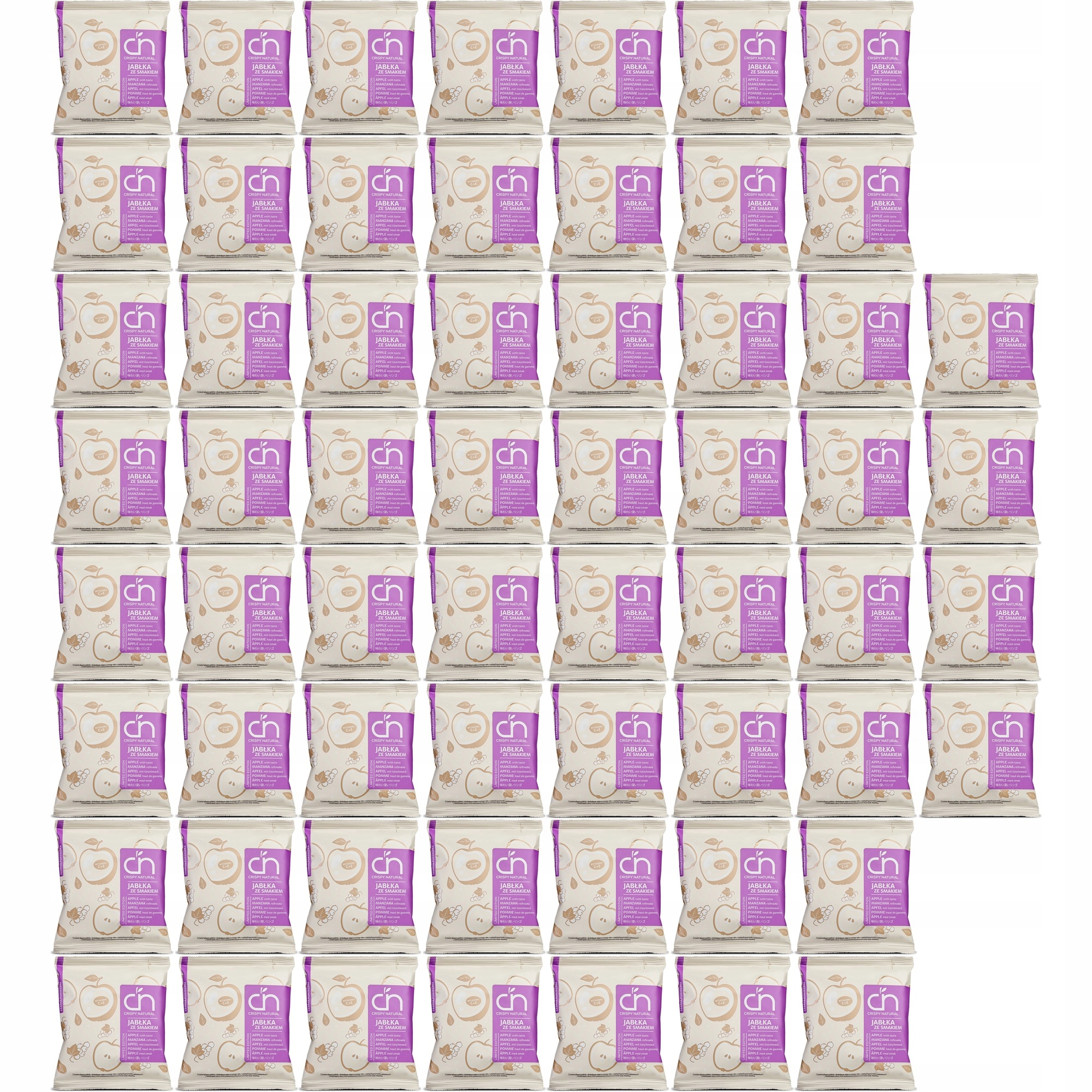 Zestaw Crispy Natural Jabłka ze smakiem Czarna porzeczka 60 szt.