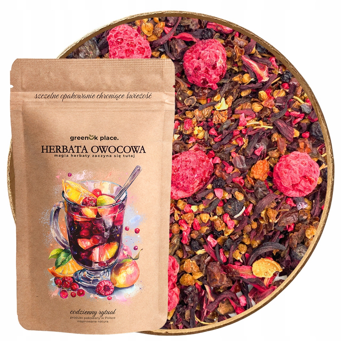 Čaj Malinový 1000 g malina zimní vánoční jako dárek Kvalita