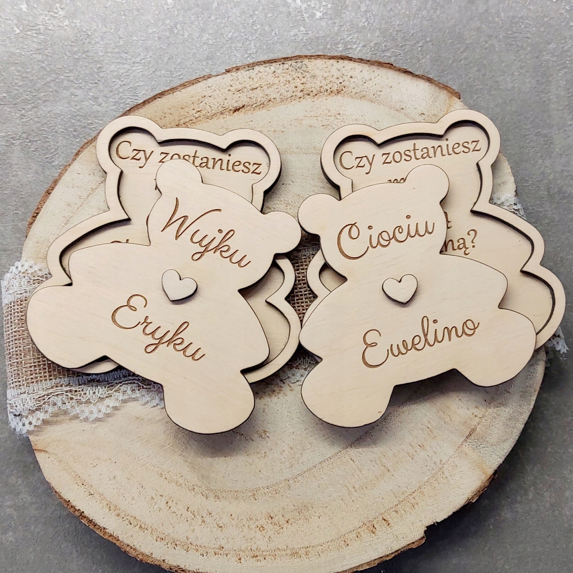 CIOCIU CZY ZOSTANIESZ MOJĄ CHRZESTNĄ PROŚBA ZAPYTANIE Z MISIEM MIŚ Wysokość produktu 10 cm