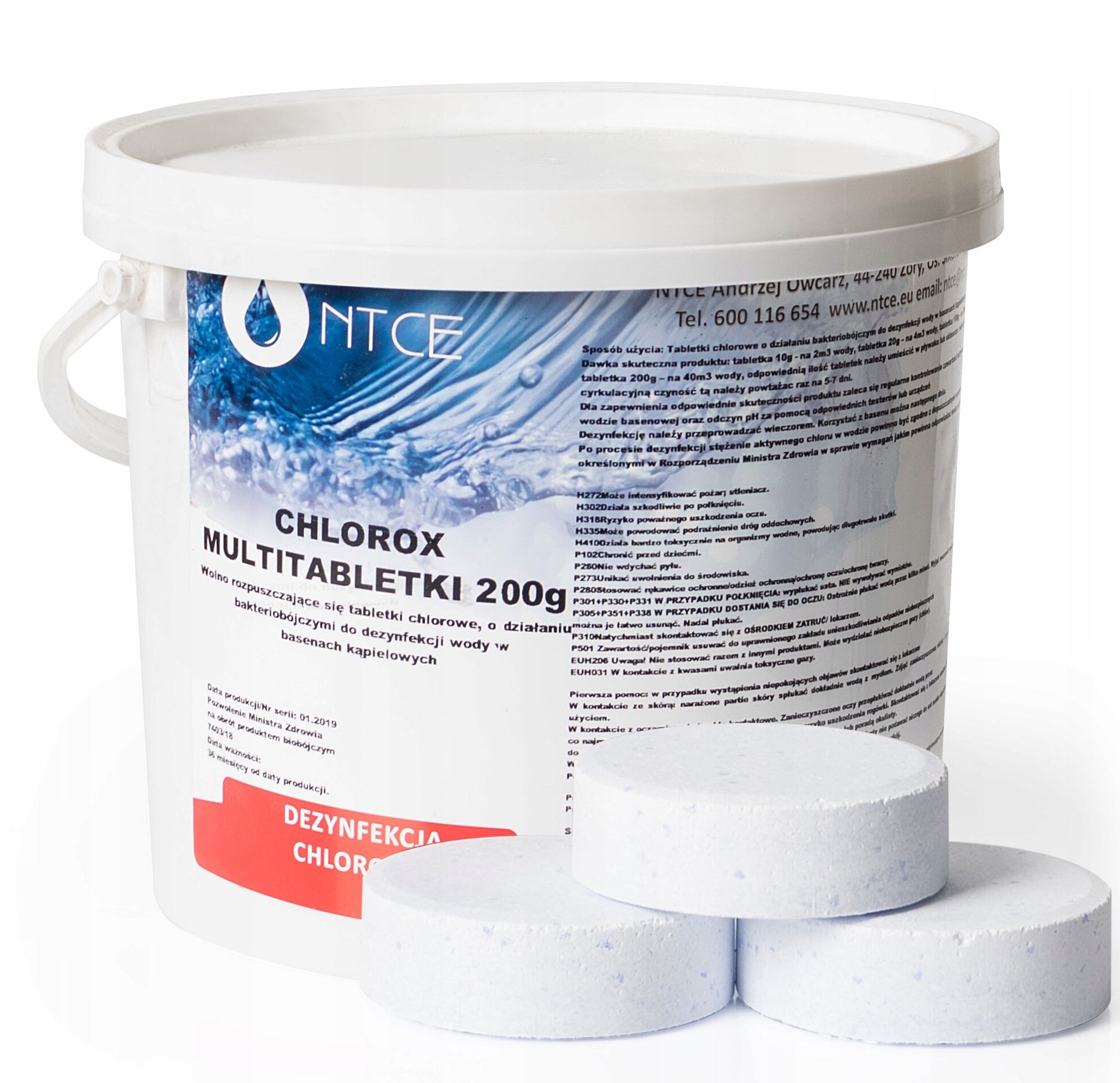 10w1 CHLOR TABLETKI 5 KG DO BASENU CHEMIA GLONY