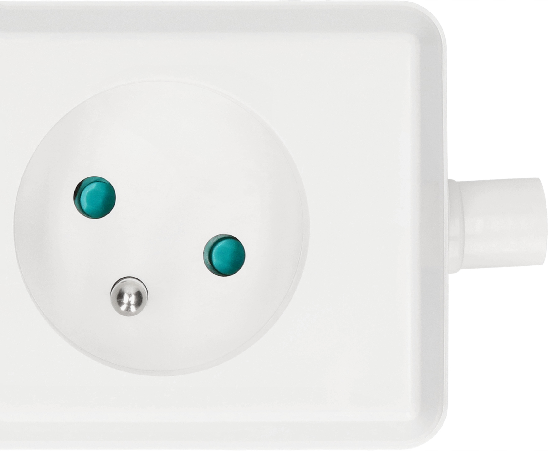 Gniazdo przedłużacza poczwórne z uziemieniem biały Marka Jonex