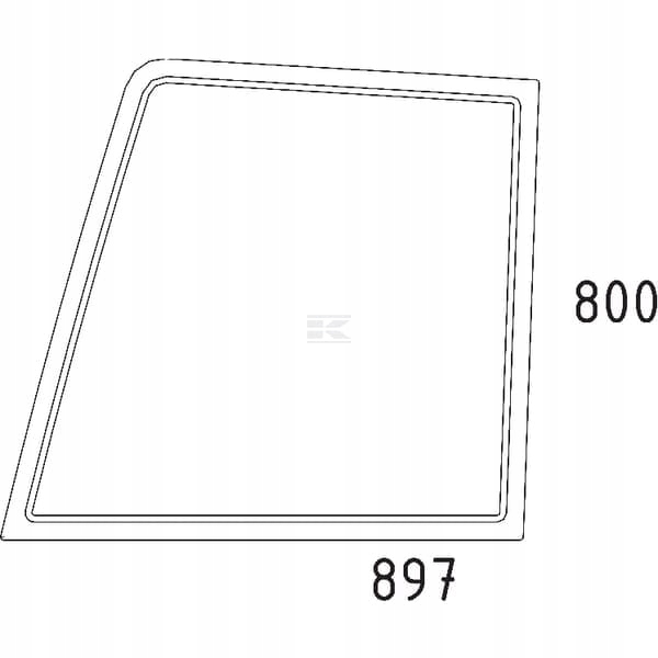 Sklo dveří horní levé D6706 Kramp