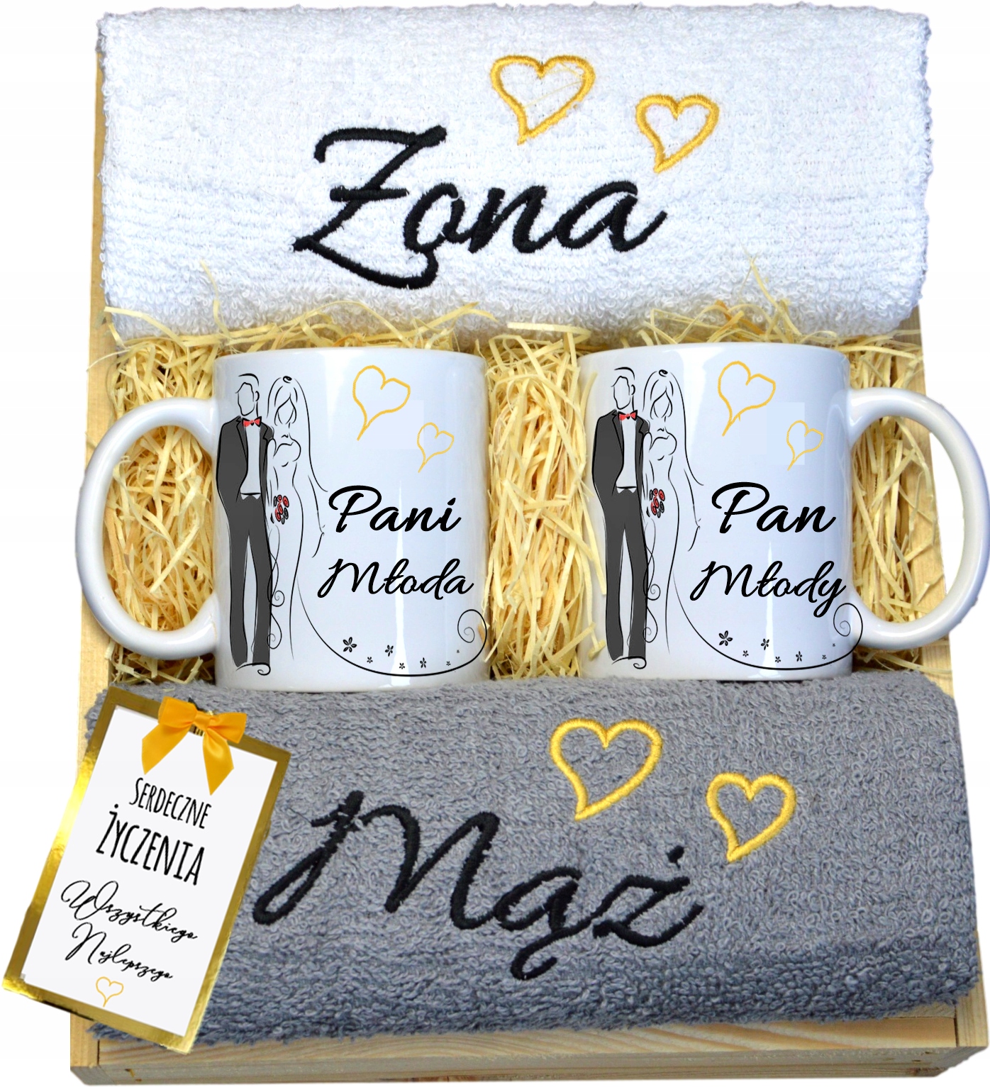 

Na Ślub Wesele Ślubny zestaw ręczników box