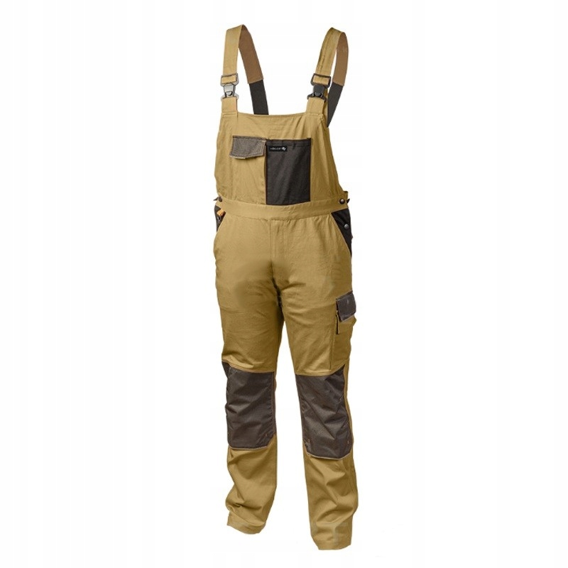 Edgar Spodnie robocze ogrodniczki ochronne ciemne beżowe 3XL (58)