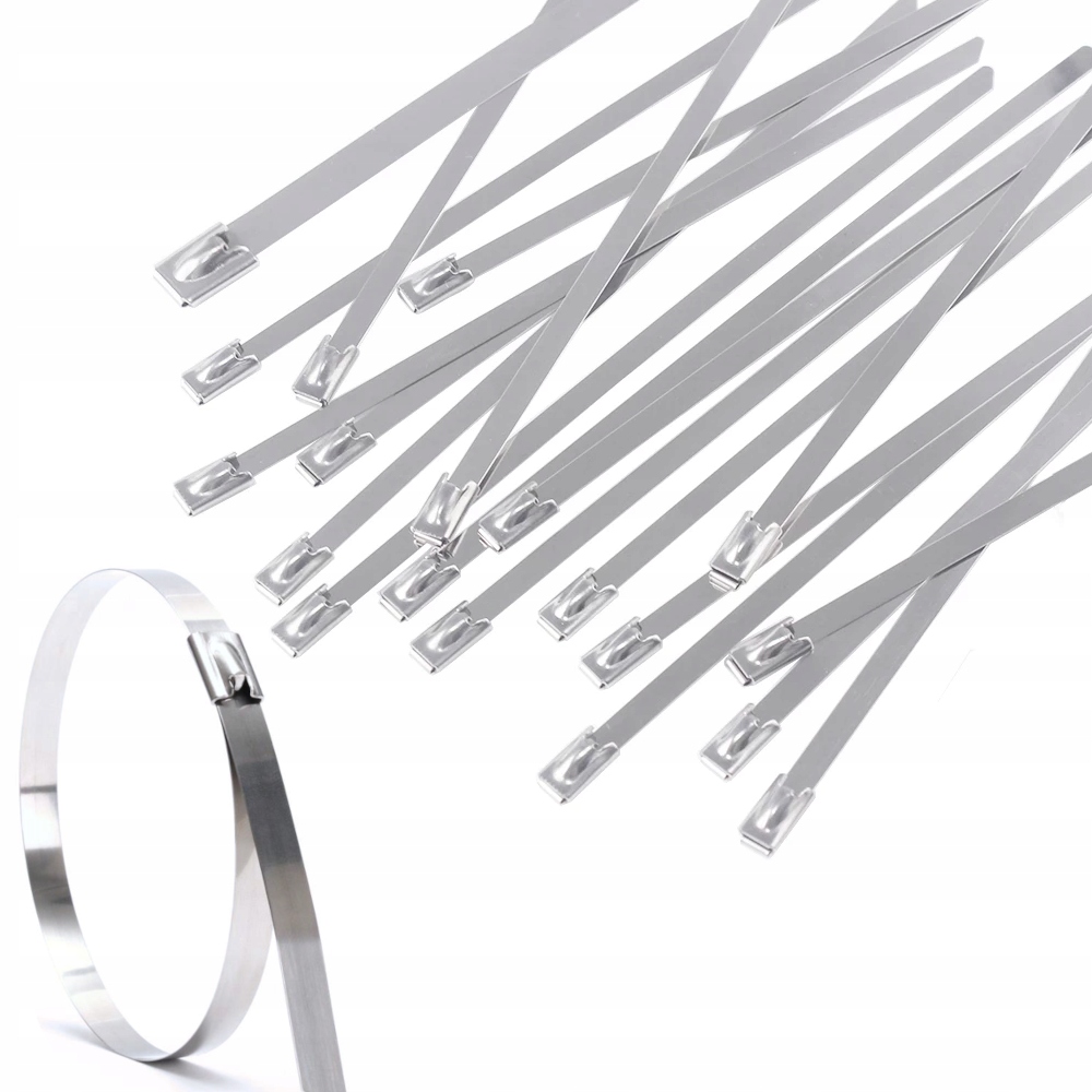 Opaski Zaciskowe Trytki Metalowe 7,9x200 Zestaw 25szt