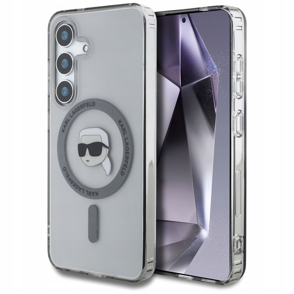 Karl Lagerfeld Pouzdro Hard Case pro Samsung Galaxy S25 s potiskem Karl Head