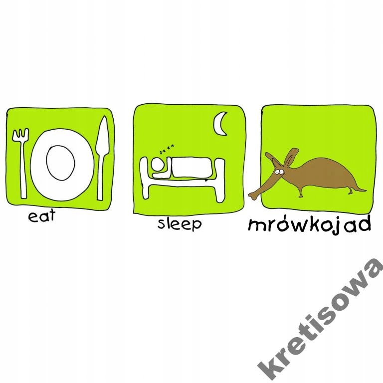

Męska Koszulka Mrówka Mrówkojad Wzory m3b