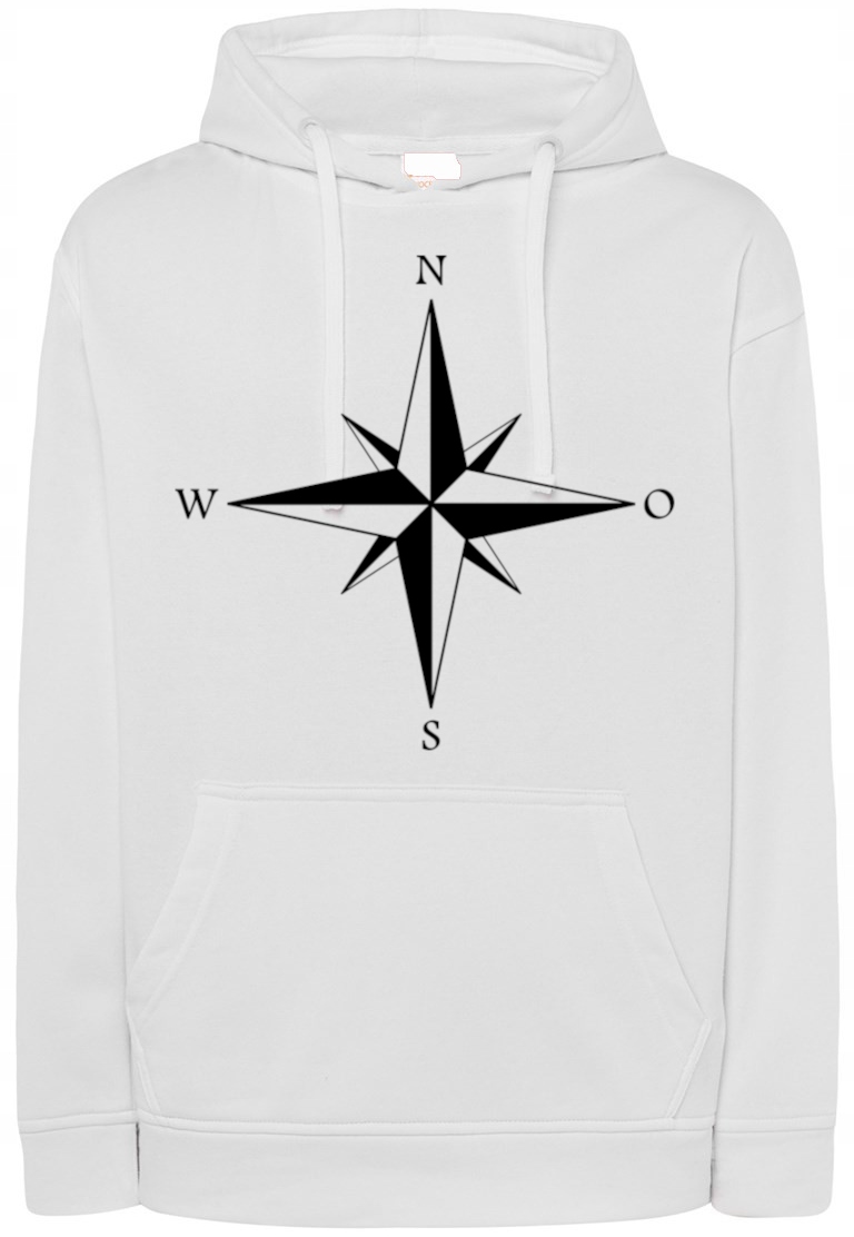 Pánská mikina s potiskem Větrná růže Kompas r.XL